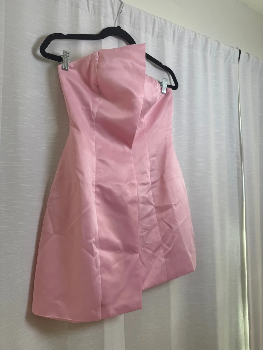 Commense Pink Satin Halter Mini Dress Cocktail Party Date Night | NWT Size S - Picture 6 of 14